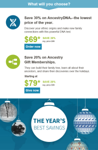 DNA Ancestry Deal Cyber Monday